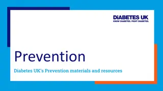 Diabetes UK Prevention Materials, Resources & Useful Links