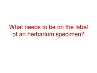 Label Requirements for Herbarium Specimens
