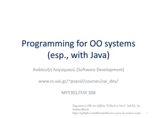 Effective Java for Object-Oriented Systems Development with Joshua Bloch