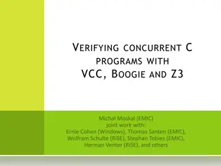 Verifying Concurrent C Programs with VCC, Boogie, and Z3