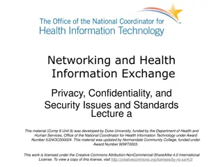 Understanding Privacy, Confidentiality, and Security in Health Information Exchange