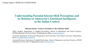 Understanding Parental Internet Risks and Adolescent Emotional Intelligence in India