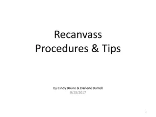 Effective Recanvassing Procedures and Tips