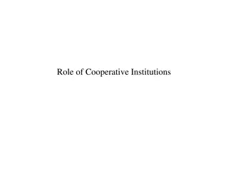 Significance of Cooperative Institutions in Rural Development