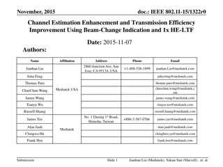Enhancing Channel Estimation and Transmission Efficiency in IEEE 802.11-15/1322r0 Document