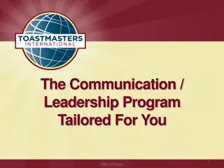 Tailored Communication and Leadership Program by Toastmasters International