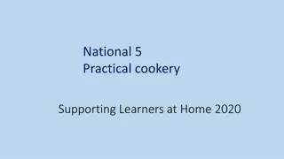 Practical Cookery Assessment and Support for National 5 Learners