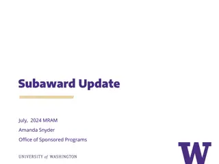 OSP Subaward Updates and Resources - July 2024