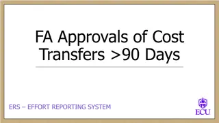 EFFORT REPORTING SYSTEM Cost Transfer Process Changes