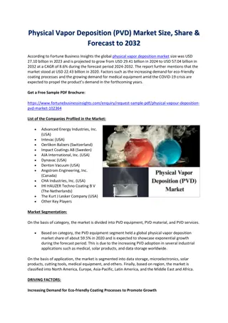 Physical Vapor Deposition (PVD) Market Size, Share & Forecast to 2032