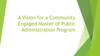 Innovative Approach: Community-Engaged MPA Program