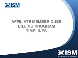 Affiliate Member Dues Billing Program Timelines 2014 Update