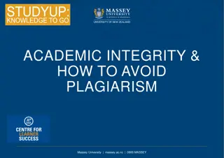 Understanding Plagiarism: Academic Integrity and Avoiding Plagiarism
