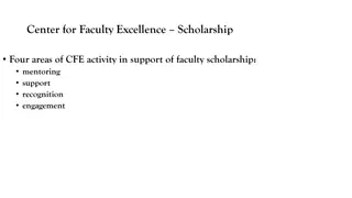 Supporting Faculty Scholarship: CFE Activities in Mentoring, Recognition, and Engagement