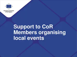Supporting CoR Members in Organizing Local Events