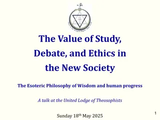 Exploring Esoteric Wisdom and Ethical Debates in the New Society