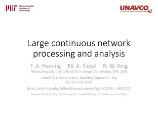 Large Continuous Network Processing and Analysis Techniques