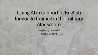Enhancing Military English Language Training with Artificial Intelligence - BILC 2024