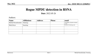 IEEE 802.11-22 Rogue MPDU Detection in RSNA May 2022 Update