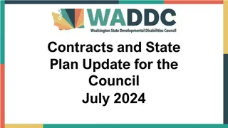 Updates on Contracts, State Plans, & Community Empowerment Initiatives