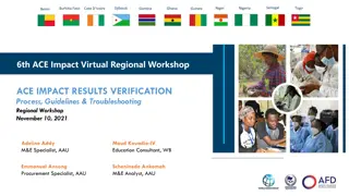 ACE Impact Workshop Results Verification Guidelines & Troubleshooting