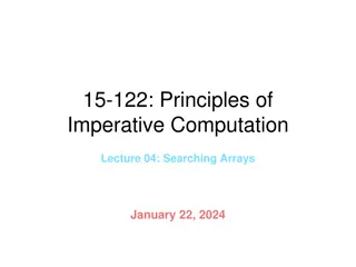 Principles of Imperative Computation: Searching Arrays Lecture Summary
