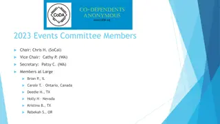 2023-2025 CoDA Events Committee Updates and Future Plans