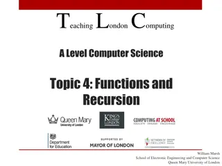 Understanding Functions and Recursion in Computer Science
