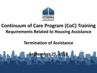 Understanding Termination of Housing Assistance in CoC Program