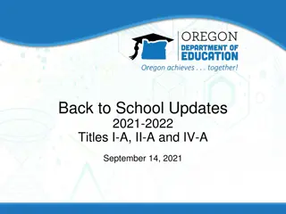 Back to School Updates 2021-2022 Highlights