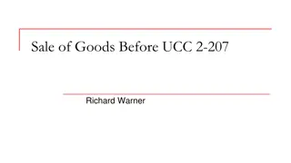 Sale of Goods Before UCC 2-207 Explained