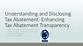 Enhancing Tax Abatement Transparency for Governmental Financial Reporting