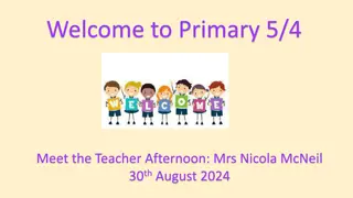 Primary 5/4 School Year Overview and Information 2024 - Mrs. Nicola McNeil