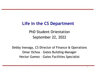 CS Department PhD Student Orientation Guide
