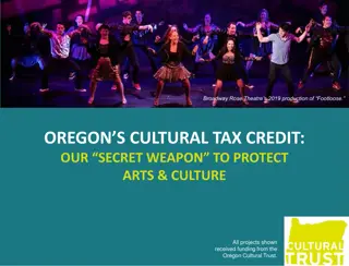 Oregon Cultural Tax Credit for Arts & Culture Funding