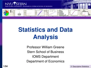 Descriptive Statistics in Data Analysis: Insights from Professor William Greene