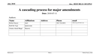 Cascading Process for Major Amendments in IEEE 802.11 Standards
