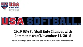 2019 USA Softball Rule Changes and Updates