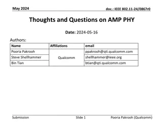 Understanding IEEE 802.11-24/0867r0 AMP PHY Terminology and Link Budget