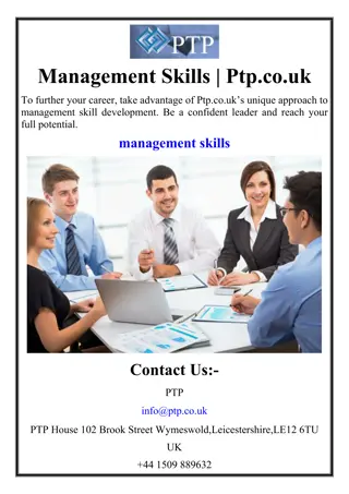 Management Skills | Ptp.co.uk