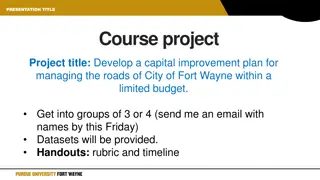 Developing Capital Improvement Plan for City Roads: A Budget-Conscious Approach