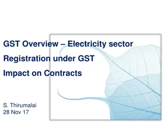 Impact of GST on Electricity Sector Contracts and Taxation Overview