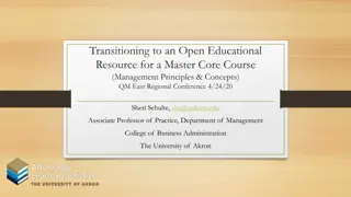 Transitioning to Open Educational Resources in Management Course