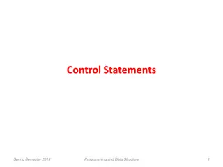 Understanding Control Statements in Programming