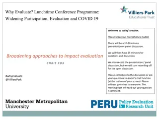 Widening Participation and Impact Evaluation in the Context of COVID-19