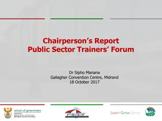 Strengthening Public Sector Trainers Forum Governance and Operations