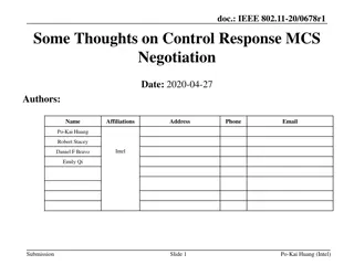 IEEE 802.11-20/0678r1: Control Response MCS Negotiation Thoughts