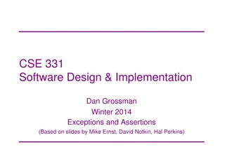 Dealing with Errors and Failures in Software Design
