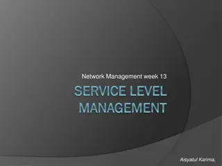 Understanding Service Level Agreements in Network Management