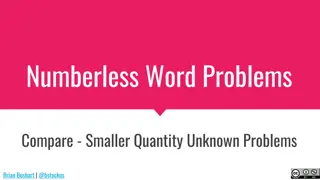Unique Numberless Word Problems for Critical Thinking Practice